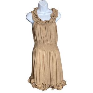 Faisca Gold / Brown Party Dress Size L (see measurements)